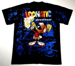 Camisa vintage Looney Tunes ""Loonatic Streetwear"" DOP, talla X grande, puntada única - Imagen 1 de 18