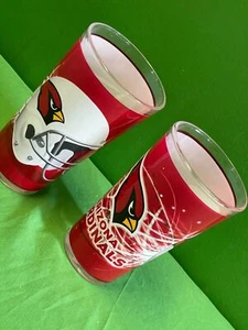 NFL Arizona Cardinals Licensed Set of 2 16 oz Pint Glasses/Tumblers NWT - Picture 1 of 1