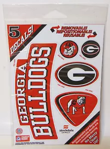 Georgia Bulldogs Helmet Decals 5 Vinyl Window Sticker Licensed Football - Picture 1 of 4