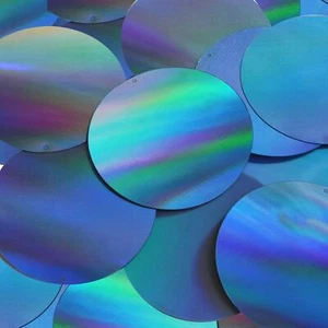 Lentejuelas Redondas 60mm Azul Claro Lazersheen Arco Iris Reflectante Metálico Hecho en EE. UU. - Imagen 1 de 2