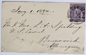 St. Josse-ten-Noode, BE--The L.A. Spaldings, US Consul, Brunswick, DE/25-F./1892 - Picture 1 of 2