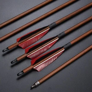 30in Carbon Arrow SP500 4"Turkey Feather for Compound/Recurve Bow Hunting Target - Picture 1 of 14