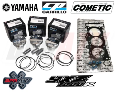 YXZ1000R YXZ Stock Bore 80mm 10.5:1 CP TURBO Piston Set Cometic Top End Gasket - Image 1 of 4