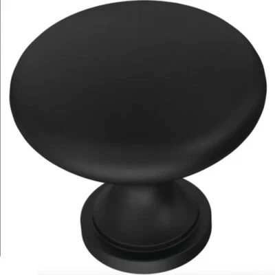 Cabinet KNOBS Liberty P42354Z-FB Mushroom Knob Flat 1.25 diameter BLACK 10 Pack - Imagem 1 de 3