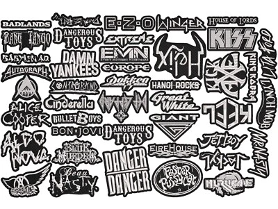 Glam Metal full EMBROIDERY shaped 10pcs/Lot Random Mix Sew-On Patches - Image 1 of 2