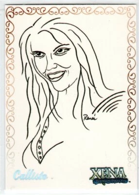 XENA ART & IMAGES RENEE O'CONNOR ART ARTIFEX INSERT TRADING CARD R6 CALLISTO - Image 1 of 2