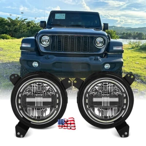 Faros LED halo 2018-2025 para Jeep Wrangler Rubicon Sahara Sport JL JLU 130W - Imagen 1 de 12