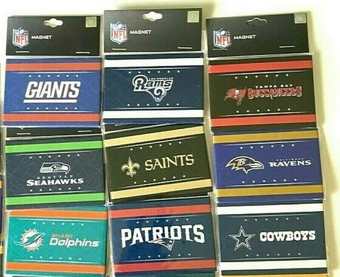 NFL GEO FRIDGE MAGNET 3.5" x 2.5" Select Your Team! Cover