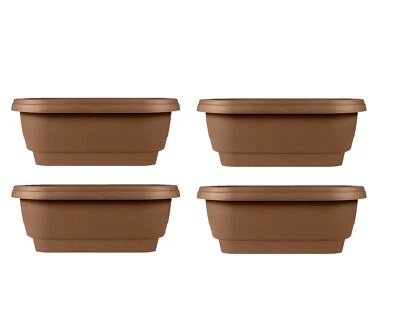 Bloem Classic Oval Deck Rail Planter, Chocolate, 24" (Quantity 4) - Image 1 of 4