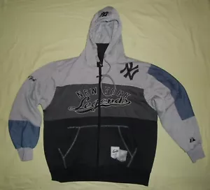 NY New York Legends / New York BRONX - MENS grey hooded Sweatshirt / Top. Size M - Picture 1 of 12