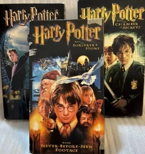 Lot 3 Harry Potter VHS Movies Tapes TRILOGY Years One Two Three - Picture 1 of 15