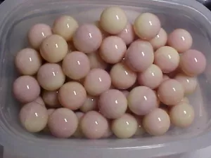 10 MARBLE KING BURMESE GLASS UV REACTIVE 5/8" ( + or-)MARBLES $9.99 - Picture 1 of 2
