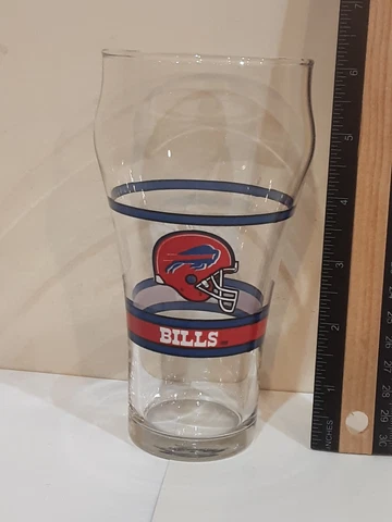 VINTAGE COCA-COLA NFL BUFFALO BILLS PILSNER BEER GLASS Cover