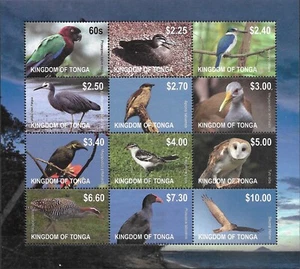 TONGA - 2012 MNH "PÁJAROS DEL MUNDO" ¡Hoja de recuerdo!!! - Imagen 1 de 1