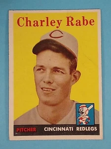 1958 Topps Charley Rabe Cincinnati Reds #376 VG+ ⚾ - Picture 1 of 13