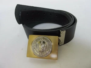 Set WH Koppelschloß Gott mit Uns Reichswehr Wehrmacht + Koppel Lederkoppel Mess - Picture 1 of 4