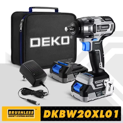 20V MAX Cordless Brushless Wrench 350N.m High Torque Electric Impact Wrench Powe - Image 1 of 4