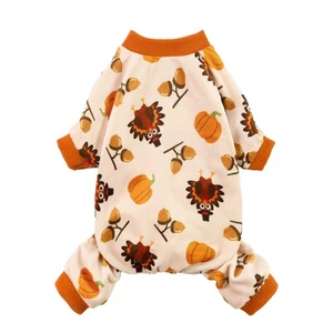 Fitwarm Thanksgiving Truthahn Hund Pyjama, lustige Hunde Winterkleidung für kleine D... - Bild 1 von 7