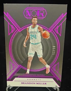 2024-25 Panini Noir Brandon Miller Hornets 5/25 - Picture 1 of 2