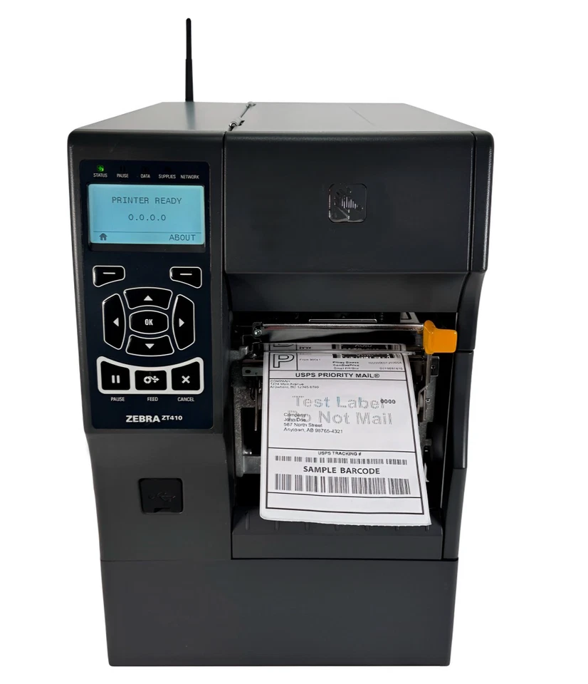 Wireless Zebra ZT410 DT/TT Label Printer 300 dpi Peeler Rewinder WiFi USB LAN - Image 1 of 4