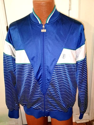 Vintage Jimmy Conners by Slazenger Men's XL Blue Zip Up Jacket. - Image 1 of 3