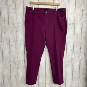 Pantaloni Talbots viola colorati taglie forti petite slim alla caviglia primavera estate 16WP - Foto 1 di 7