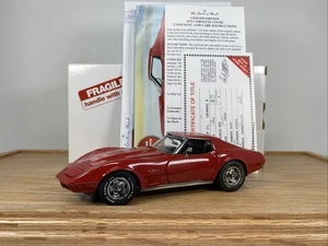1/24 Danbury Mint Limited Edition 1974 Chevrolet Corvette Coupe Mille Miglia Red - Picture 1 of 17
