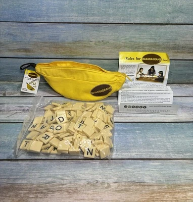 Bananagrams Tile Crossword Game In Zip Banana Bag NEW with Tags & Instructions - Image 1 of 4