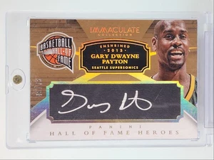 GARY DWAYNE PAYTON 2014-15 IMMACULATE HALL OF FAME HEROES AUTO /75 Q2167 - Picture 1 of 2