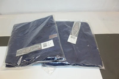 2 pares de calças esfoliantes azul marinho tamanho XXL 30-1/2" costura interna 53" cintura amarrada completa - Imagem 1 de 4