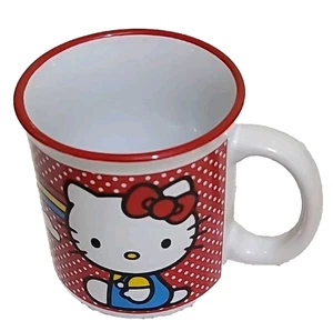 Tazza da caffè in ceramica Sanrio Hello Kitty - tazza da bere rossa vibrante, carina e da collezione - Foto 1 di 6
