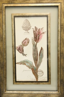 Vintage Botanical Tulip Wall Decor 25W x 37H. - Image 1 of 4