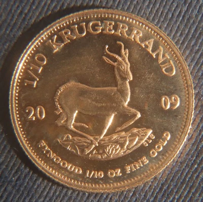 2009  1/10 oz Fine Gold Krugerrand     Lot 230343 - Image 1 of 3