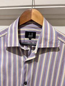 Dunhill Smart Stripe Formal Shirt, Size L, Long Sleeves, 100%cotton , VGC (bg6) - Picture 1 of 11