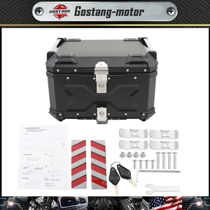 55L Black Motorcycle Luggage Waterproof Tail Box Scooter Trunk Storage Top Case - Picture 1 of 12