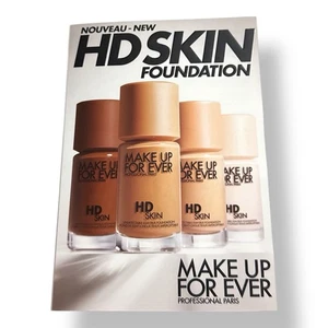 Make Up For Ever HD Skin Foundation 4 shades, 1 Sample Card - Picture 1 of 2