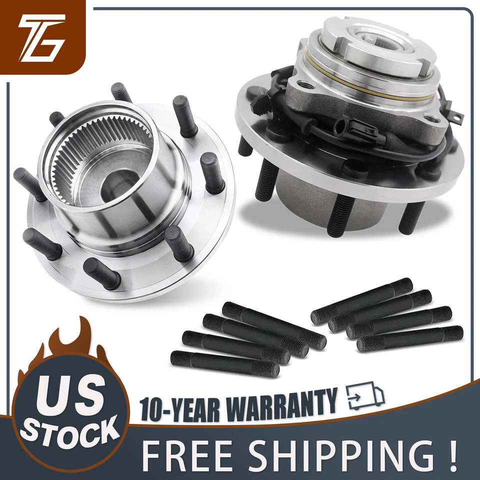 Pair 4WD DRW Front Wheel Hub Bearing For 1999-2004 Ford F-250 F-350 Super Duty Foto 1 de 4