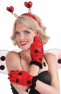 Ladybug Gloves Insect Animal Fancy Dress Up Halloween Adult Costume Accessory
