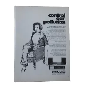 Grabadoras estéreo de casete Craig 1970 - anuncio impreso vintage - Imagen 1 de 3