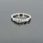 14k White Gold Natural Diamond Minimal Band Engagement Ring For Women