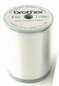 Brother Embroidery Bobbin Thread 60 Weight White SAEBT New - Picture 1 of 1