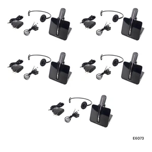 Plantronics WH500 Silver Headset C054 Charging Base & Accessories Lot (5) E6074 - Picture 1 of 20