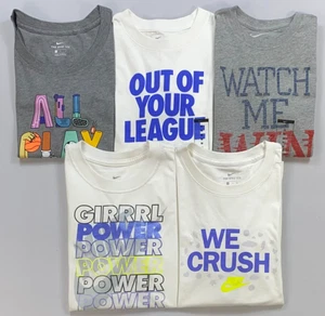 Girl's Nike Youth Cotton T-Shirt NEW - Picture 1 of 7