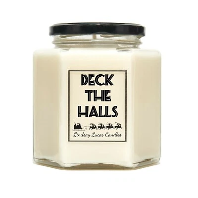 Deck The Halls, Christmas Decoration Scented Candle - Image 1 of 3