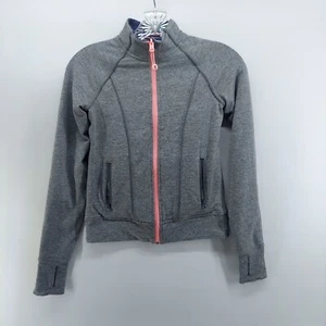 iviva girls sweater side size 8 activewear full zip lined double thumb holes - Picture 1 of 12