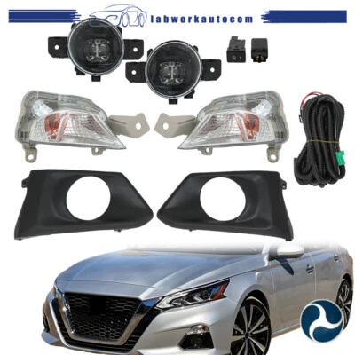 Fit For Nissan Altima 2019-2021 LED Fog Lights+Turn Signal Lamp Driver+Passenger Foto 1 de 4