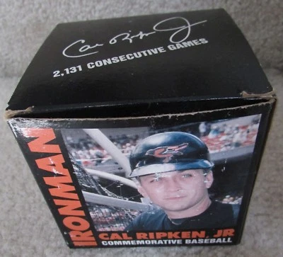 Cal Ripken Signed Orioles MLB Commemorative Ironman Baseball with Holder New - Image 1 of 4