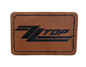 ZZ Top Leather Iron On Patch For Hats, ZZ Top Logo Patch Leather - Picture 1 of 1