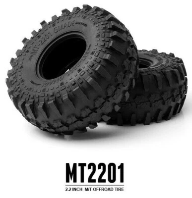 Gmade RC 1/10 Rubber TRUCK Tires 2.2 Off Road Tire MT2201 135mm (2pcs) gm70294 - Imagem 1 de 3