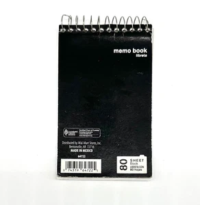 Libro de notas, cubierta negra, cable superior encuadernado, 3"" x 5"" - Imagen 1 de 3
